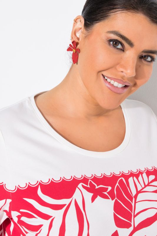 Leaf Print Short Sleeve Tee