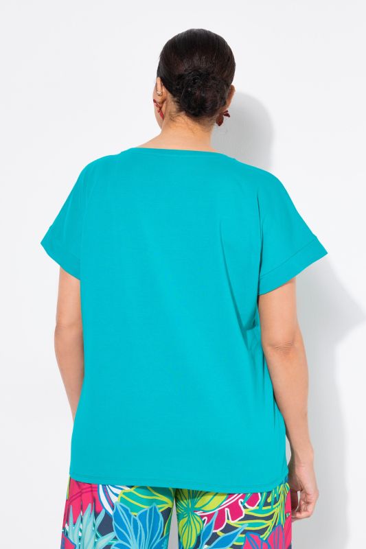 Rhinestone Flower Short Sleeve Tee
