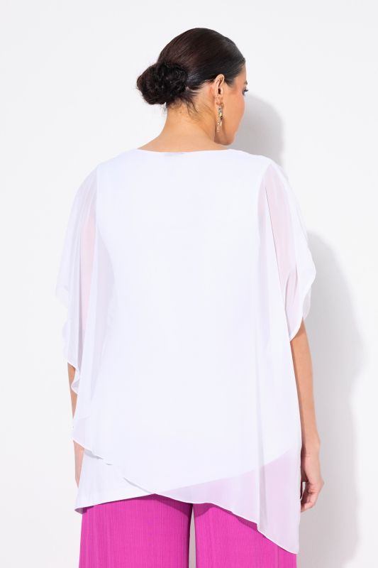 Layered Chiffon Floral Print Blouse