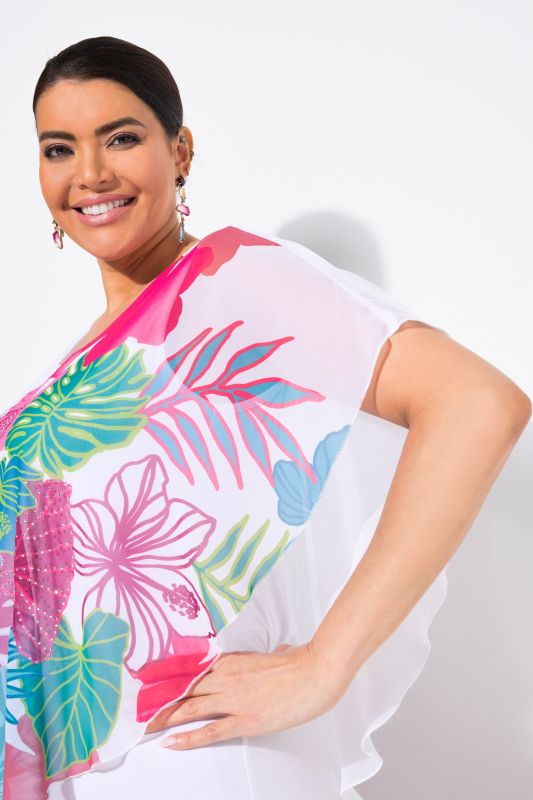 Layered Chiffon Floral Print Blouse