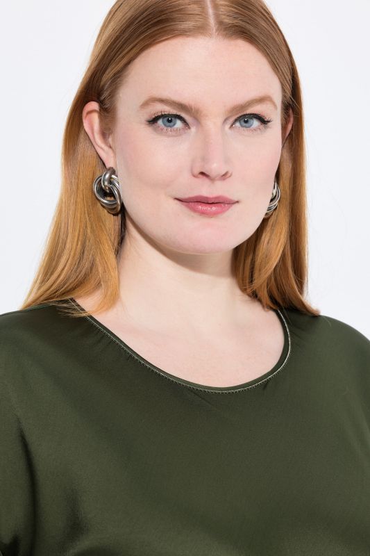 Cap Sleeve Satin Blouse