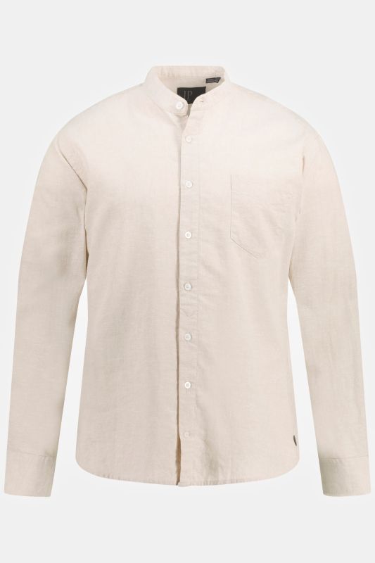 Long Sleeve Linen Blend Shirt