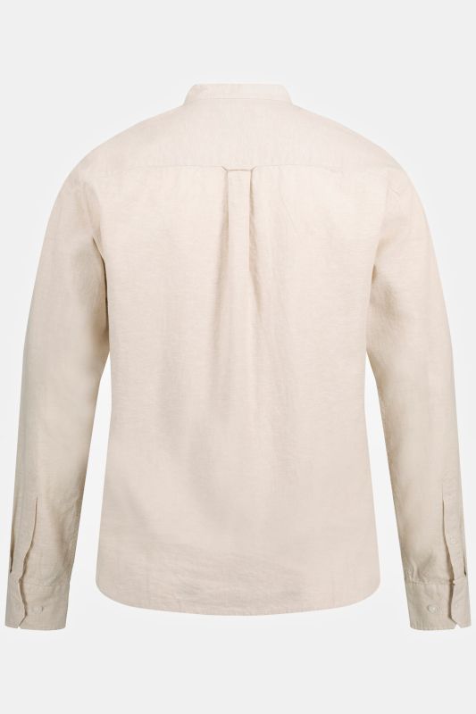 Long Sleeve Linen Blend Shirt