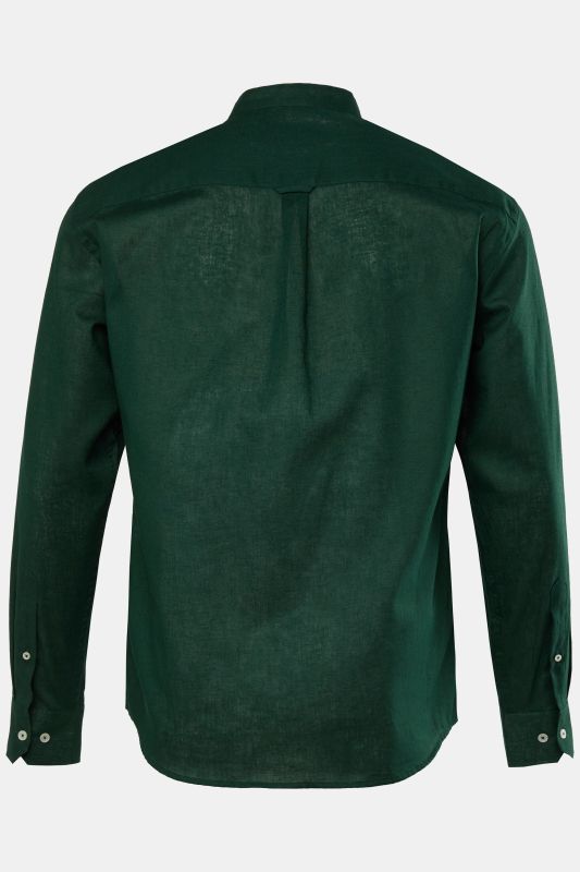 Long Sleeve Linen Blend Shirt