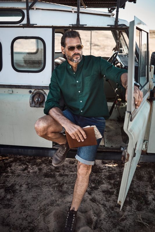 Long Sleeve Linen Blend Shirt