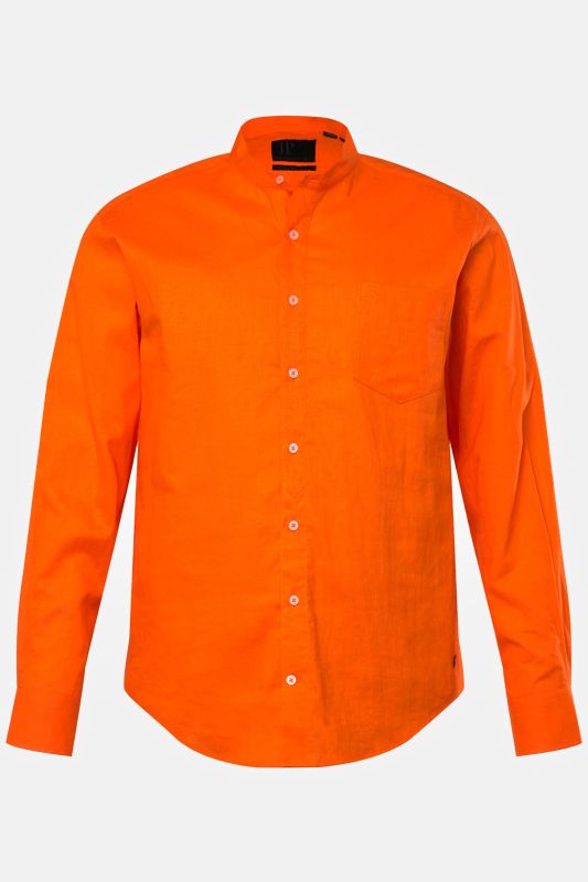 Long Sleeve Linen Blend Shirt