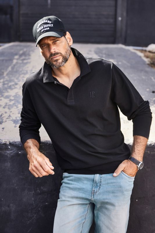 Polo shirt, Basic, Long-sleeved, stomach fit, up to 8 XL