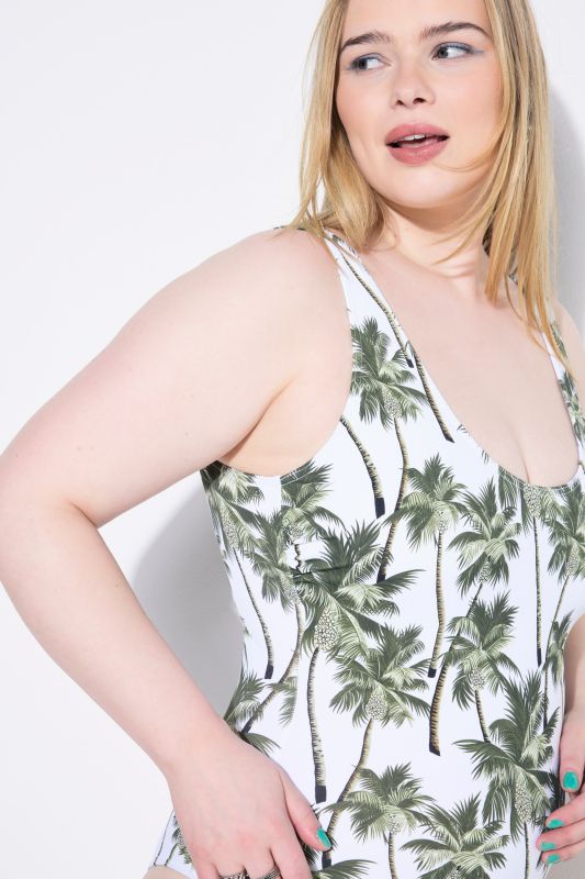 Palm Tree Print Swimsuit