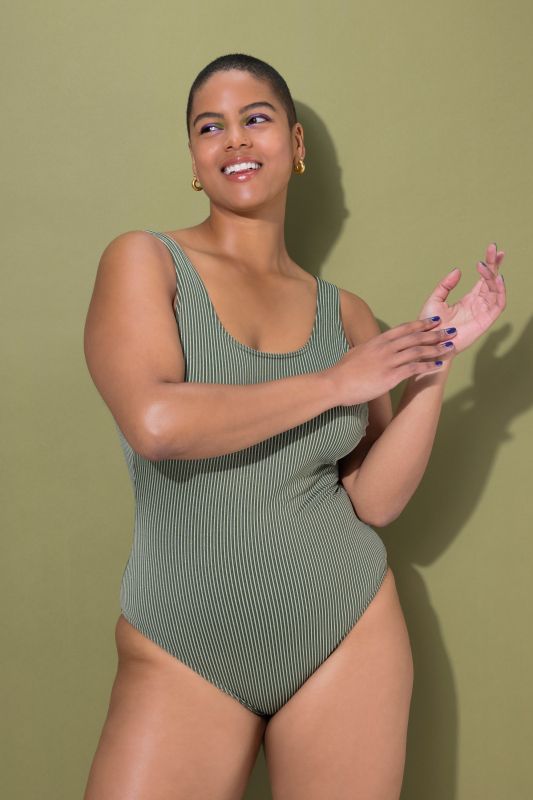 Glitter Stripe Swimsuit