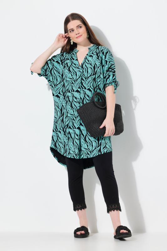Eco Cotton Jungle Print Short Sleeve Tunic Dress