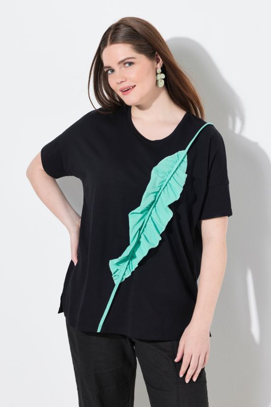 Eco Cotton 3D Leaf Motif Short Sleeve Tee