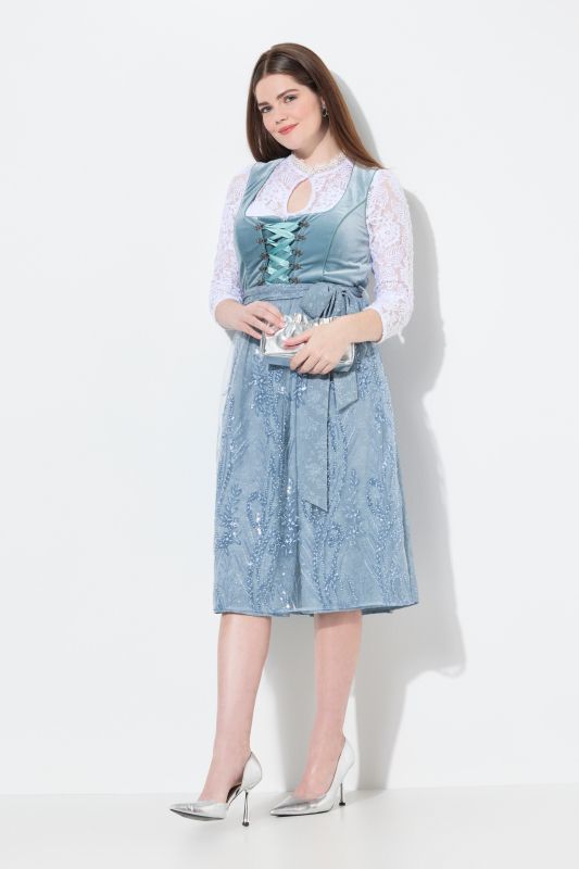 Рокля тип Dirndl с връзки