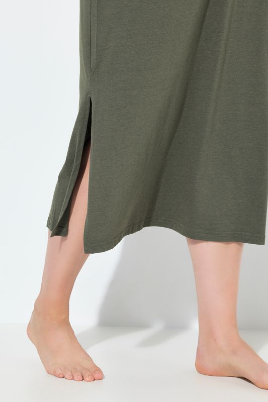 Eyelet Trim V-Neck Super Soft Cotton Blend Nightgown