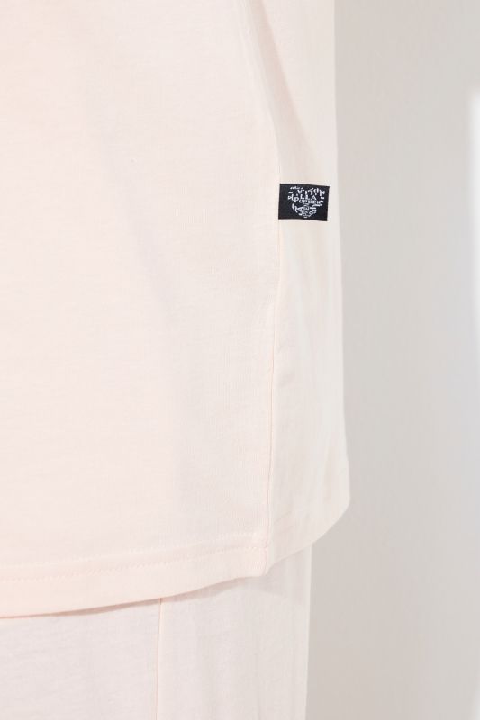 Eyelet Trim V-Neck Super Soft Cotton Blend Pajama Set