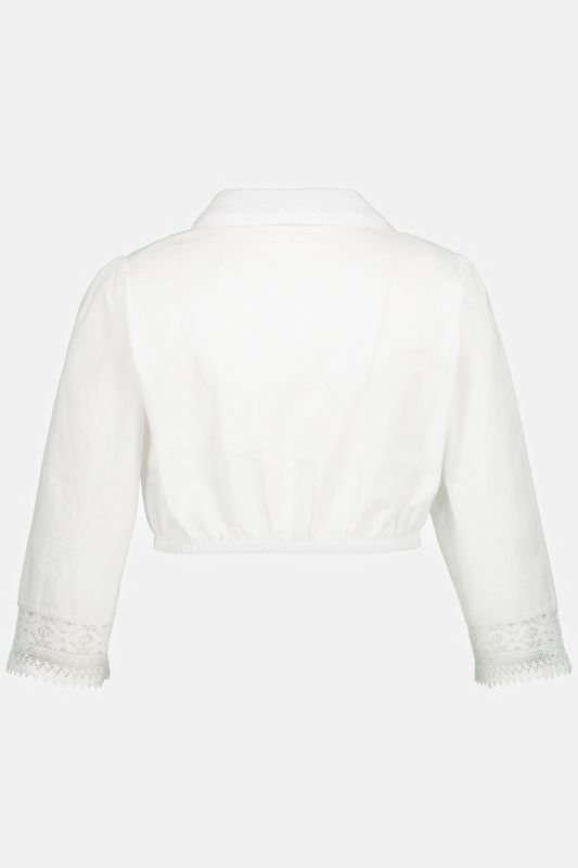 Collared Cropped Dirndl Blouse