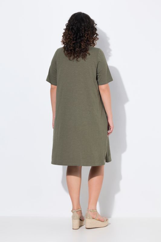 Short Sleeve Jersey Midi Dress