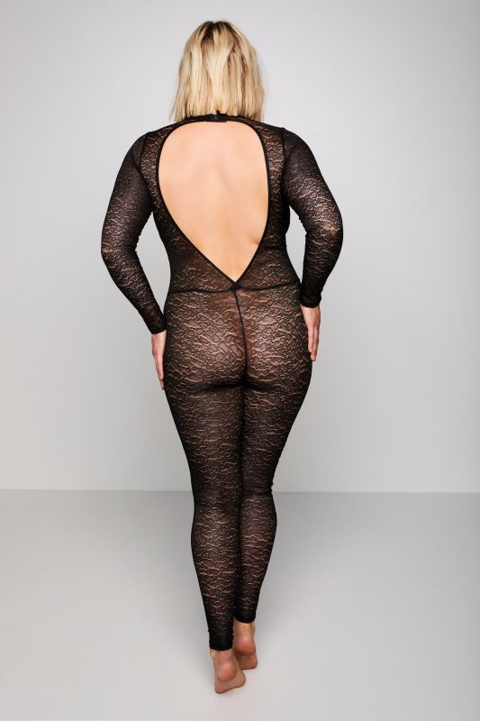 Sheer Leopard Print Lace Catsuit
