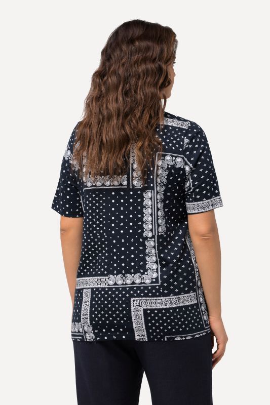 Paisley A-Line Short Sleeve Tee