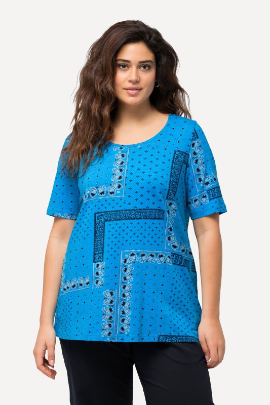 Paisley A-Line Short Sleeve Tee