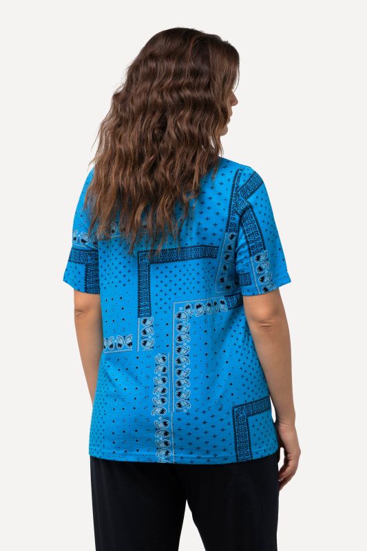 Paisley A-Line Short Sleeve Tee
