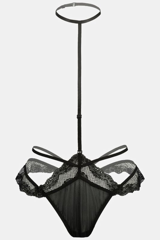 Lace Thong with Detachable Choker