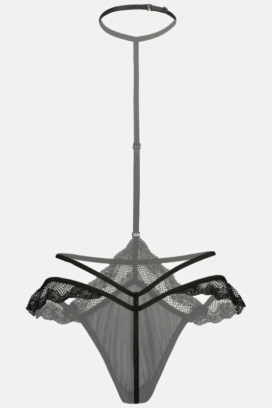 Lace Thong with Detachable Choker