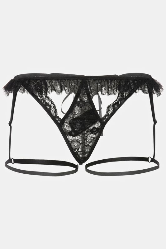 Thong with Removable Stockings