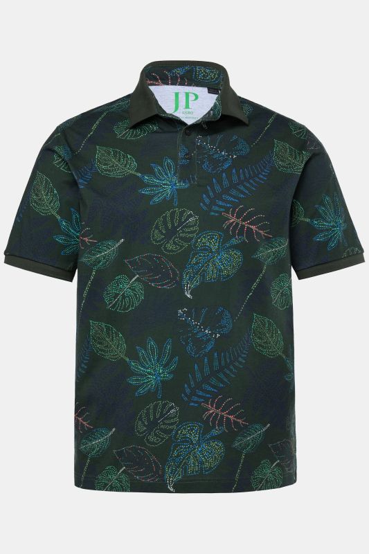 Polo shirt, short sleeve, all-over print, polo collar, up to 8 XL