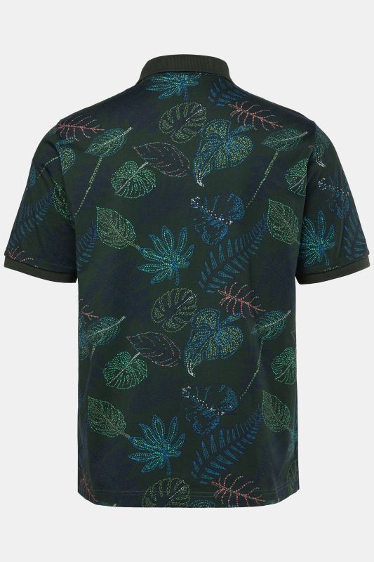 Polo shirt, short sleeve, all-over print, polo collar, up to 8 XL