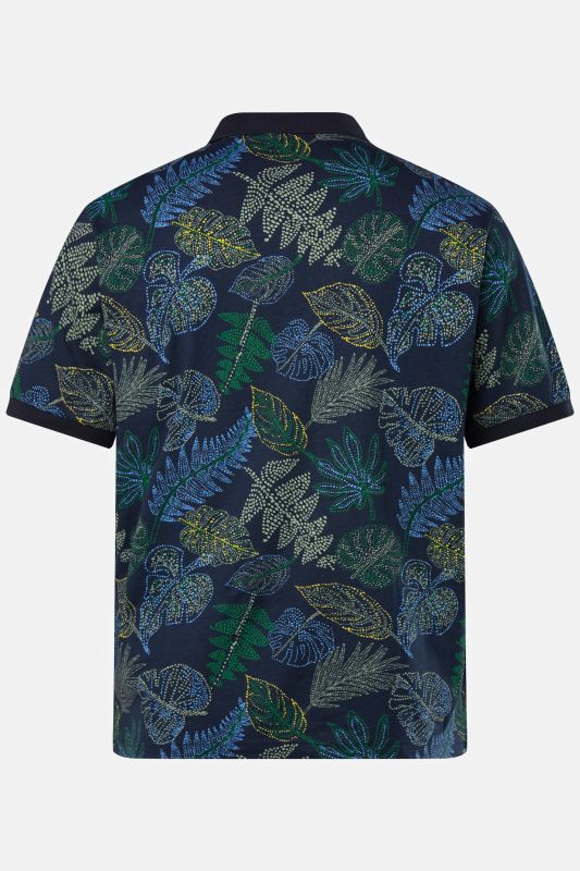 Polo shirt, short sleeve, all-over print, polo collar, up to 8 XL