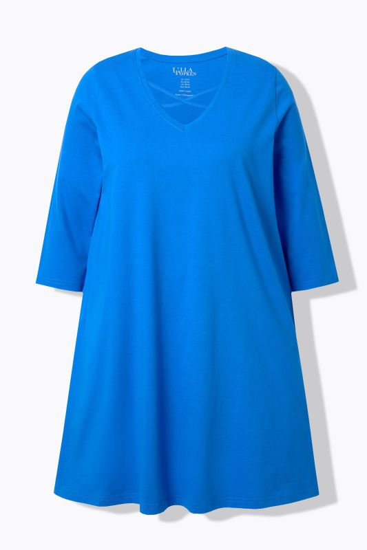 Criss Cross V-Neckline Swing Knit Tunic