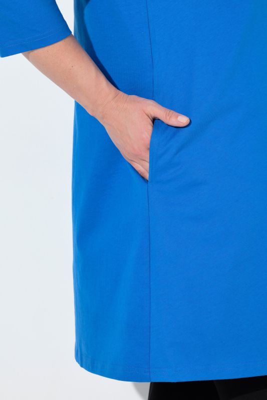 Criss Cross V-Neckline Swing Knit Tunic