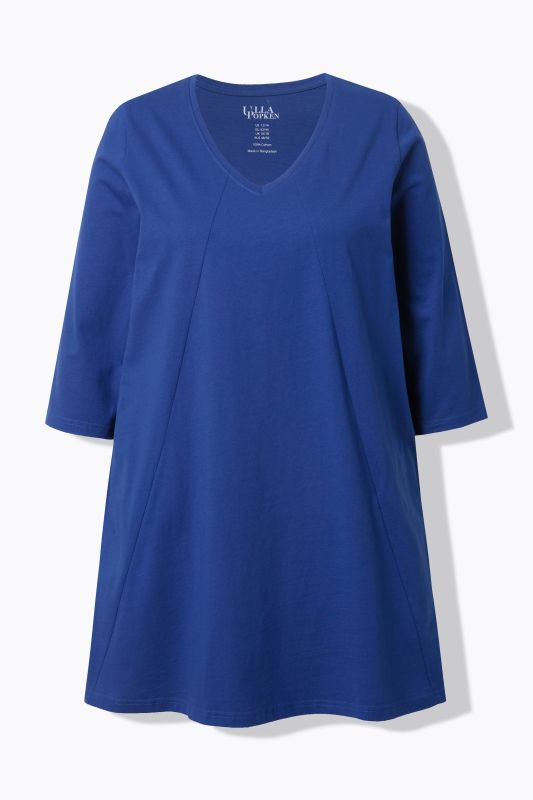 V-Neck Seam Knit  A-line Swing Tunic