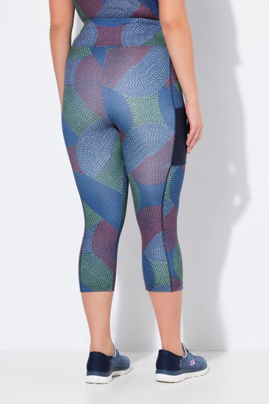 Quick Dry Cropped Geometric Print Leggings