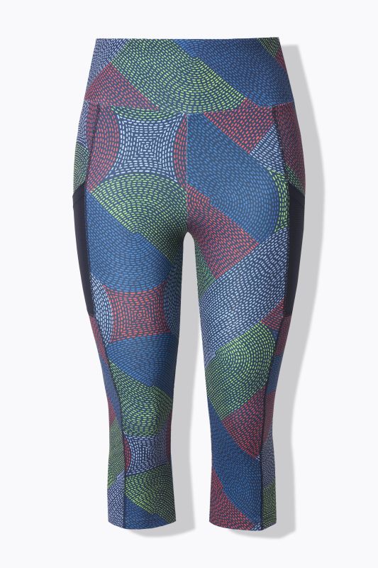 Quick Dry Cropped Geometric Print Leggings