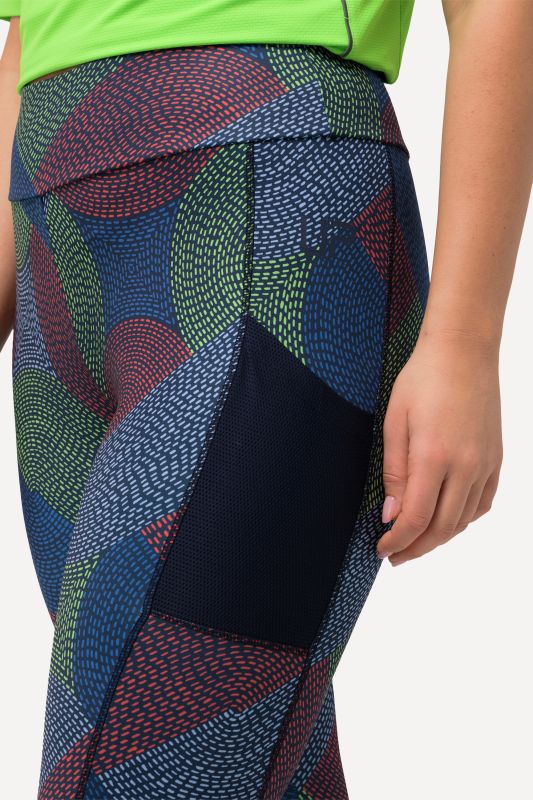 Quick Dry Cropped Geometric Print Leggings