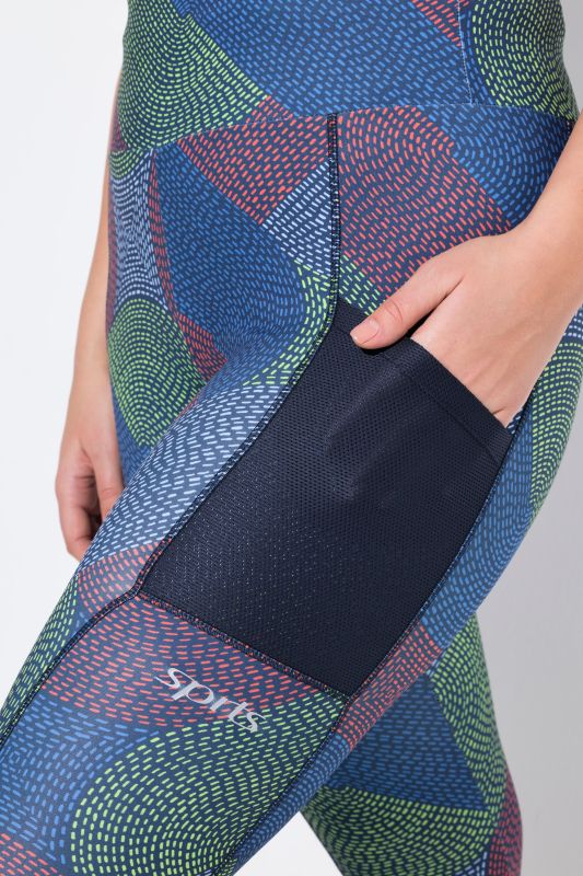 Quick Dry Cropped Geometric Print Leggings