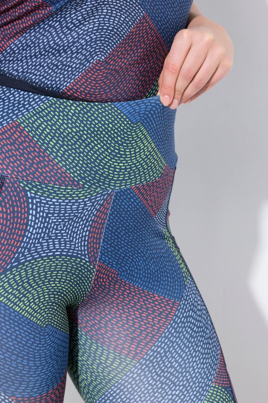 Quick Dry Cropped Geometric Print Leggings