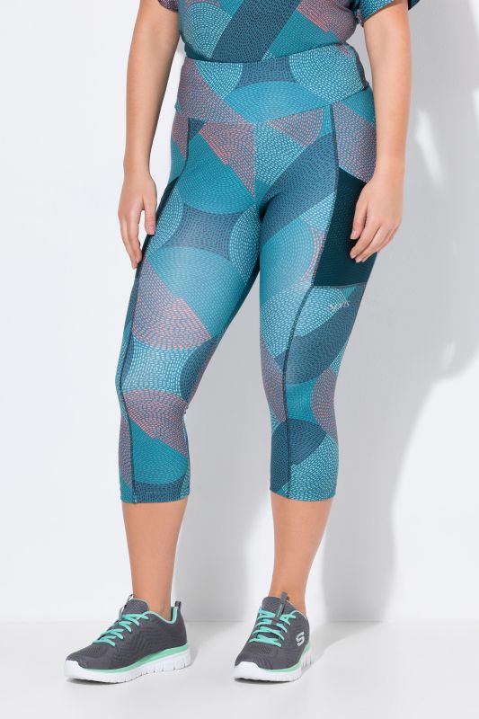 Quick Dry Cropped Geometric Print Leggings