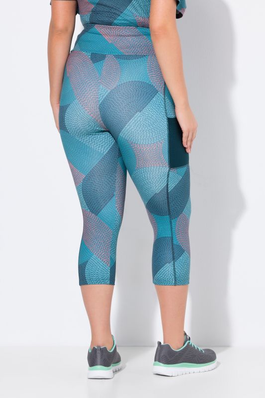 Quick Dry Cropped Geometric Print Leggings