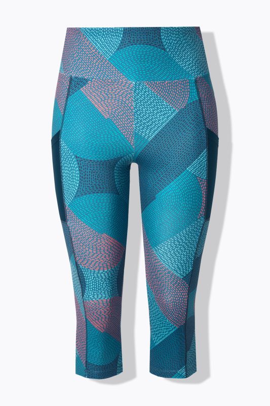 Quick Dry Cropped Geometric Print Leggings