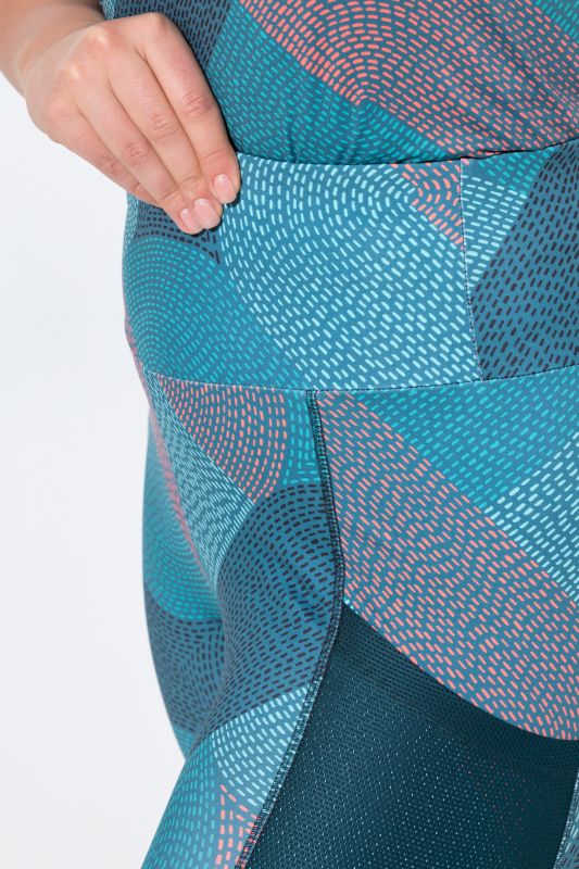 Quick Dry Cropped Geometric Print Leggings