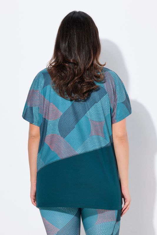 Quick Drying Geometric Print Short Sleeve Tee