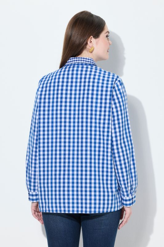 Checkered Long Sleeve Button-Down Shirt