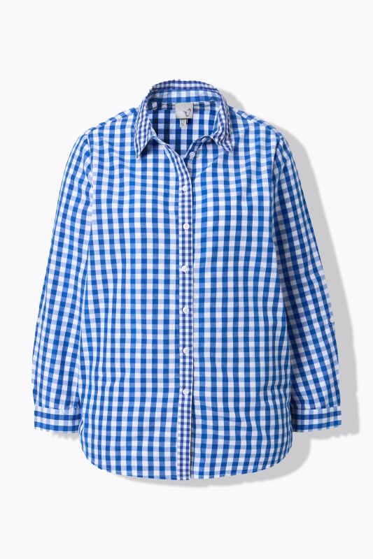 Checkered Long Sleeve Button-Down Shirt