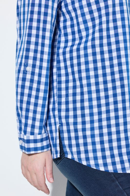 Checkered Long Sleeve Button-Down Shirt