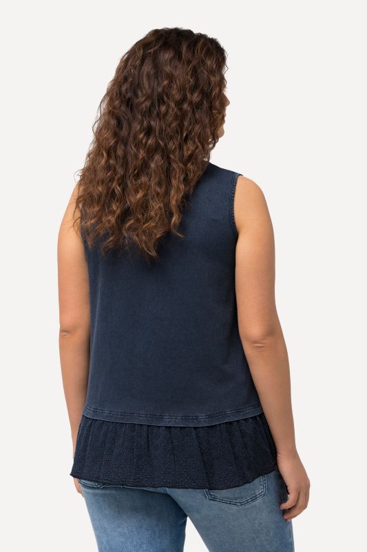 Flounce Peplum Cold Dyed Tank