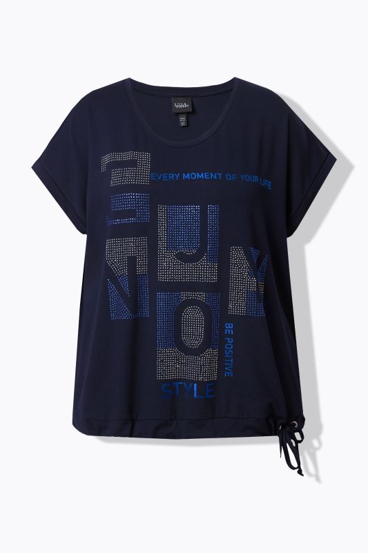 ENJOY Studded Cap Sleeve Graphic Tee