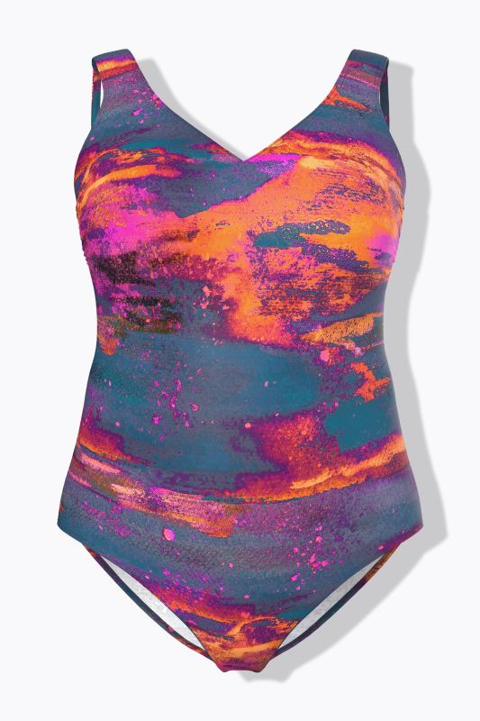 Abstract Sunset One Piece Swimsuit