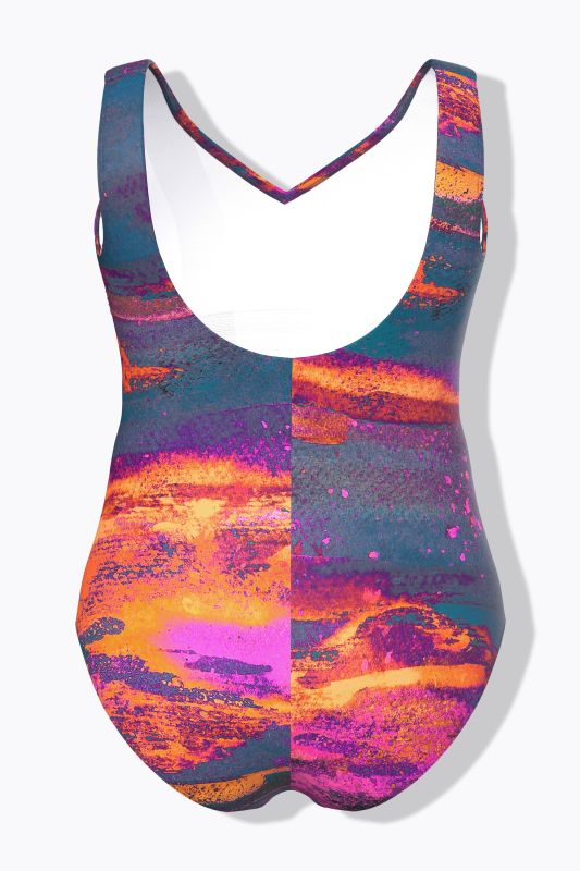 Abstract Sunset One Piece Swimsuit